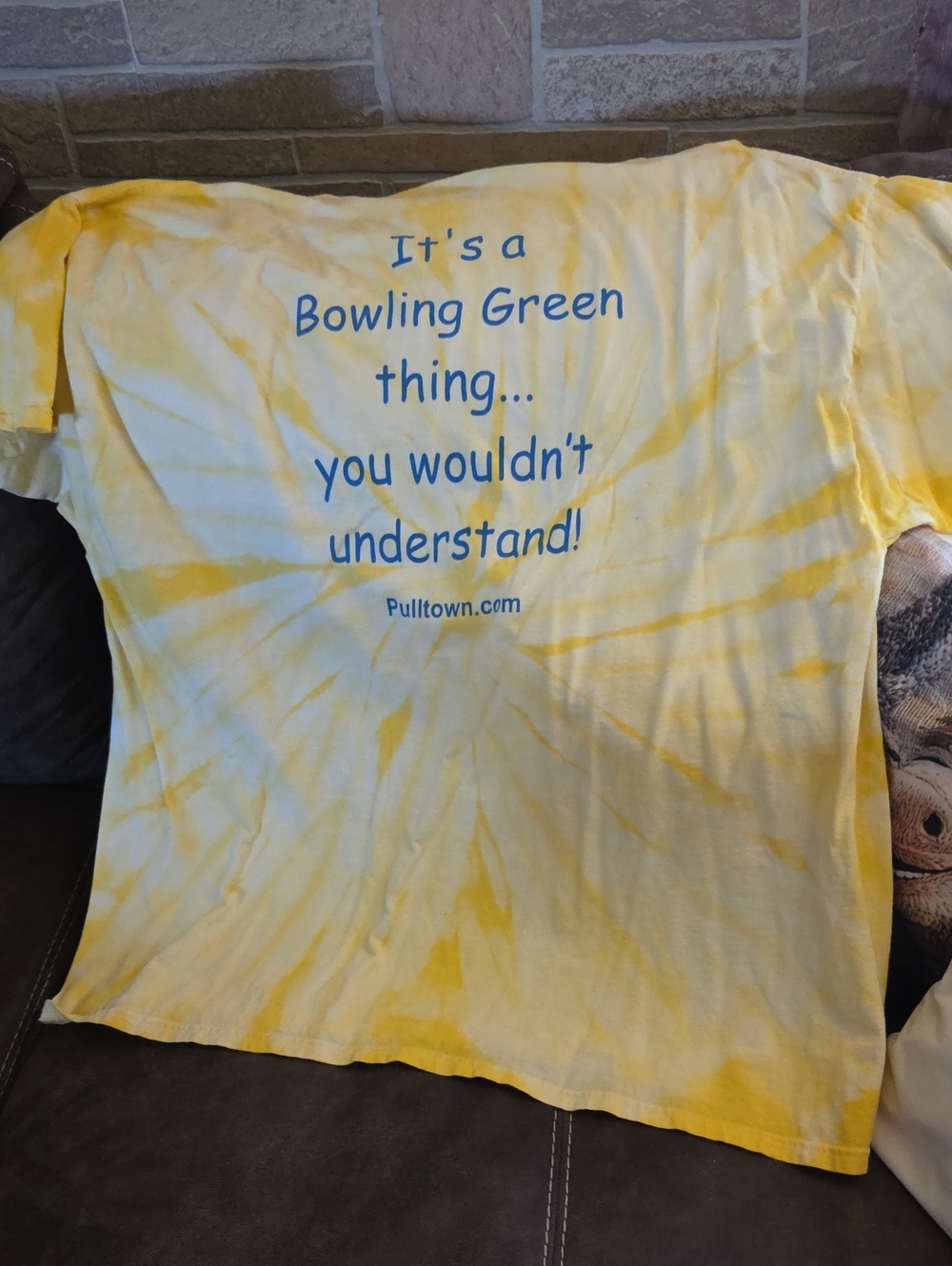 Yellow Tie-Dye Bowling Green T-Shirt 3XL Race Tractors Pulltow Tractor Pulling